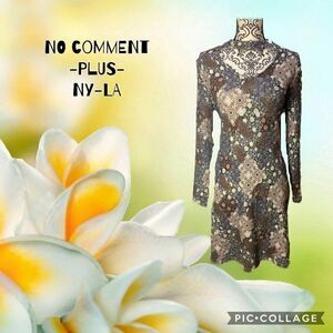 No comment 1X longsleeve dress